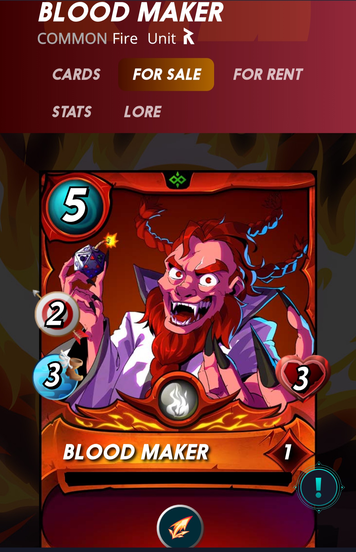 Blood Maker Card 1