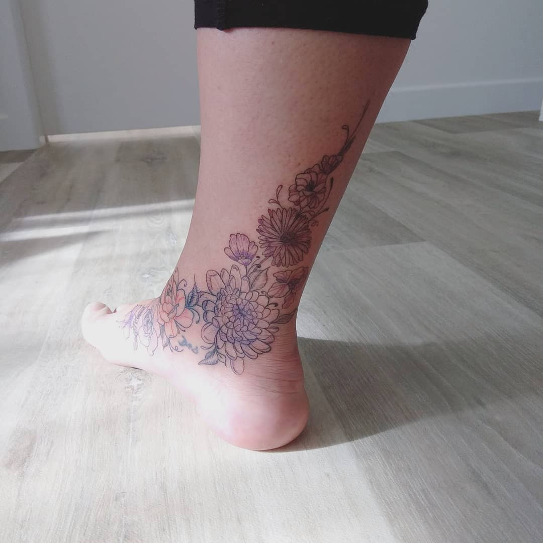 Larkspur Ankle Tattoo -julie.tattooart.jpg