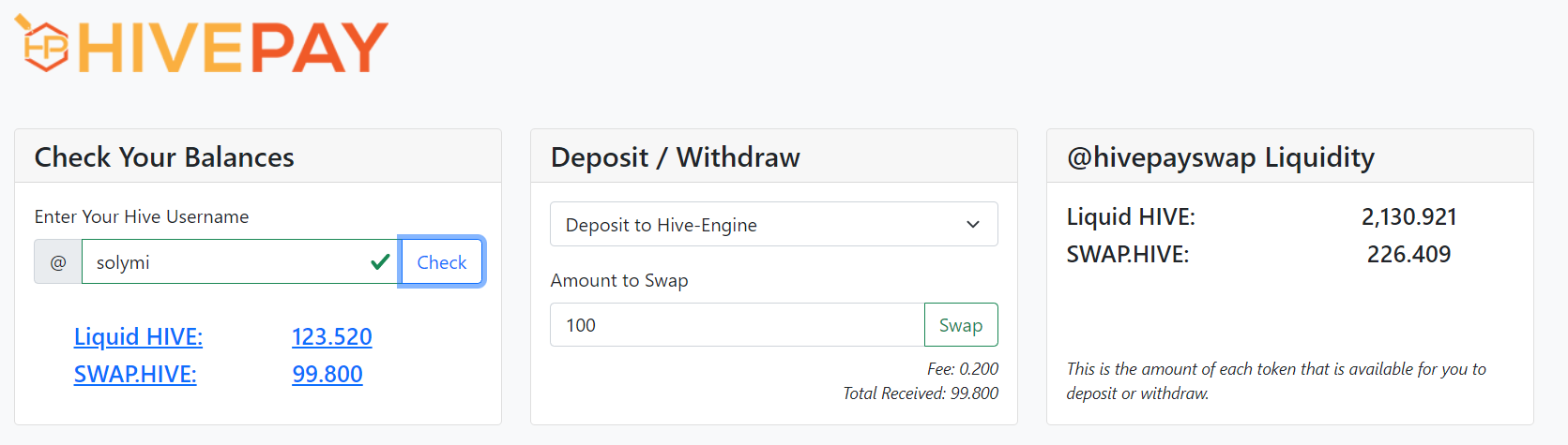 swapping hive to swap.hive on hivepay.io
