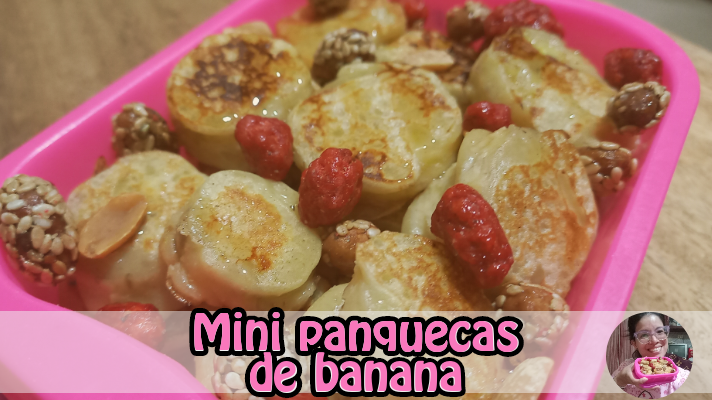 Mini panquecas de banana | Mini banana pancakes 🥞🍌