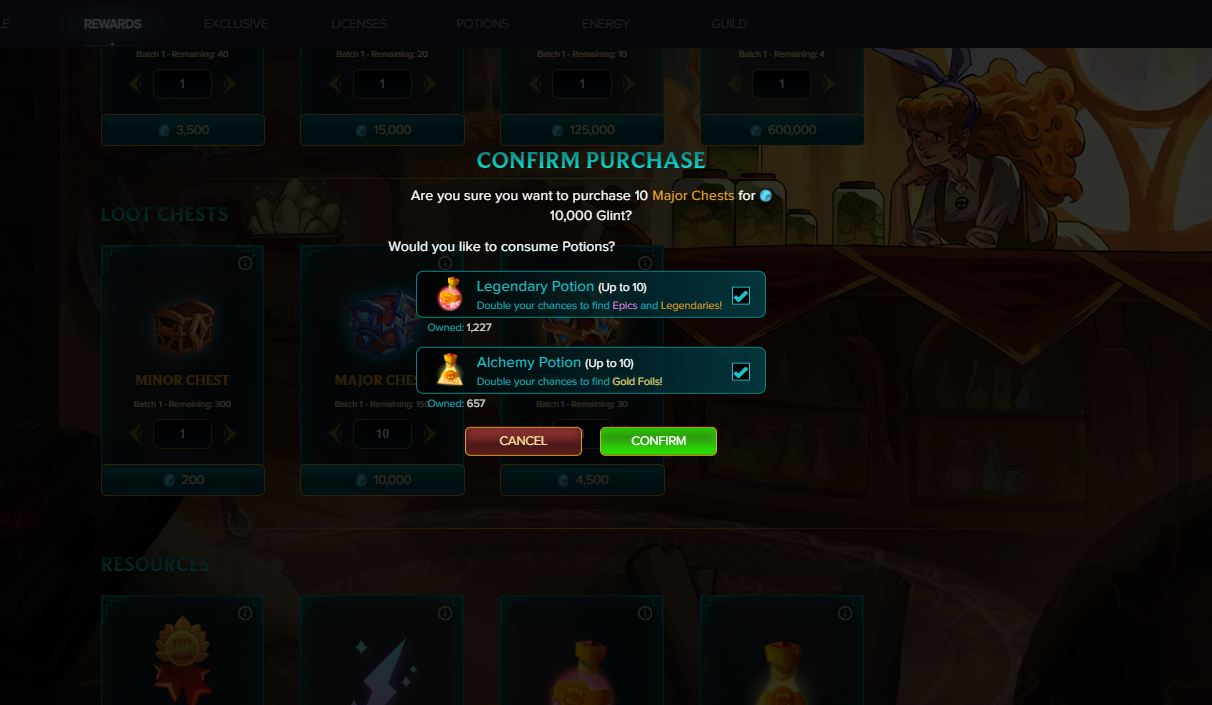 PURCHASED AND OPENED 10X MAJOR LOOT CHESTS FROM GWEN'S REWARD SHOP | MY SPLINTERLANDS DAILY REPORT | 08/05/2025