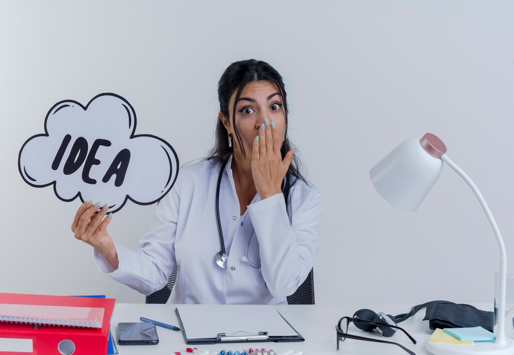 surprised-young-female-doctor-wearing-medical-robe-stethoscope-sitting-desk-with-medical-tools-holding-idea-bubble-looking-putting-hand-mouth-isolated_141793-68978.jpg