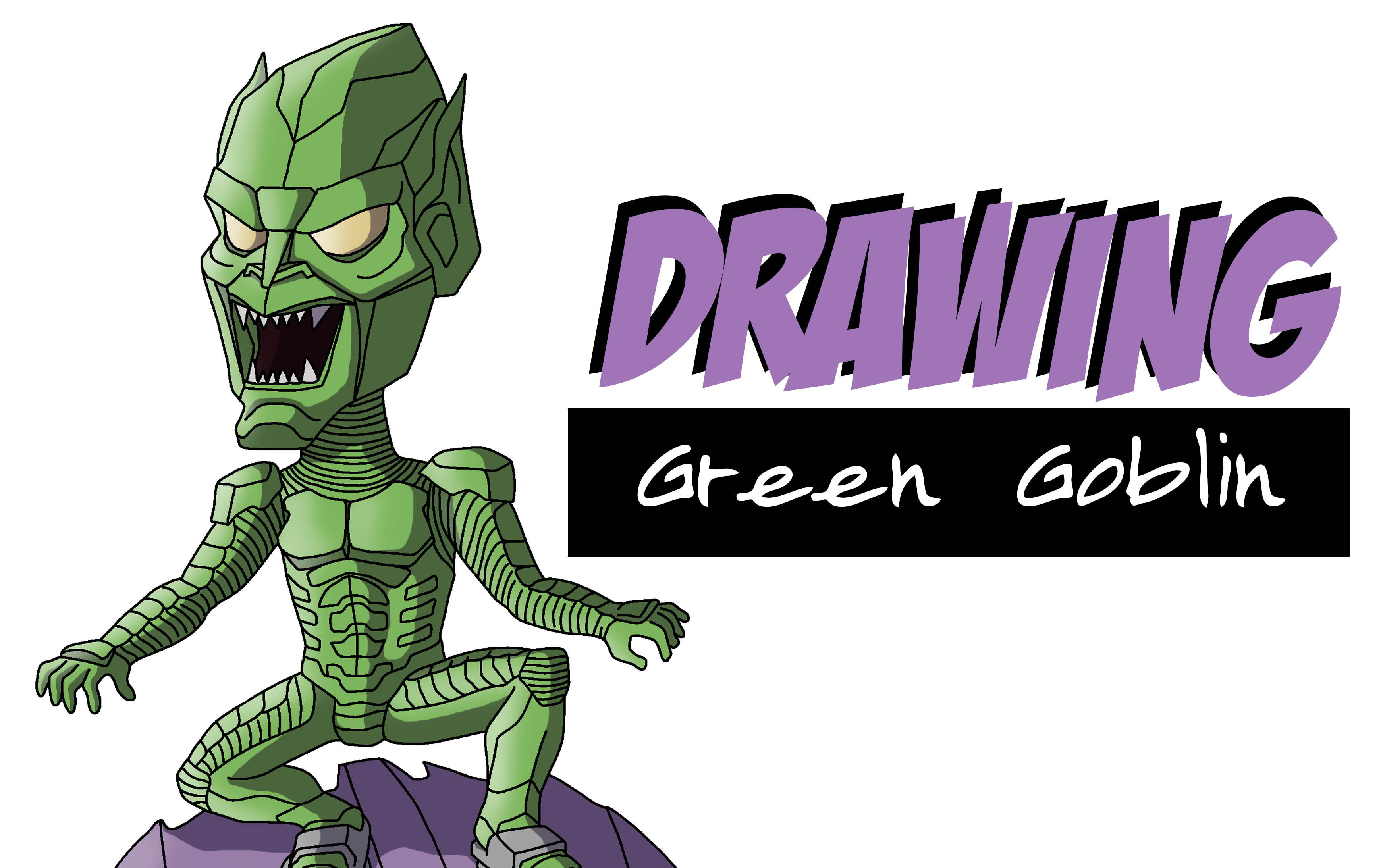 Desenhando Duende Verde - Willem Dafoe - Speed Drawing