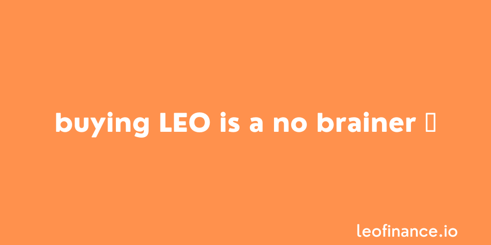 @forexbrokr/buying-leo-is-a-no-brainer