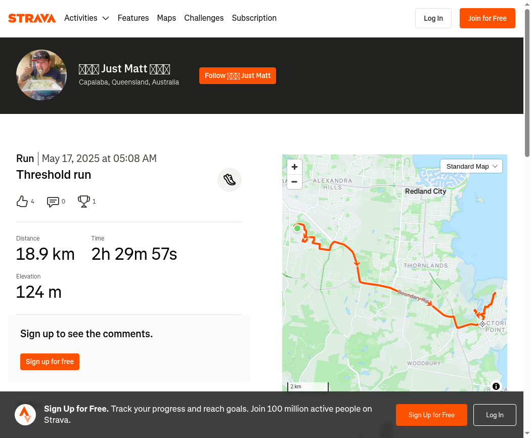 Threshold run