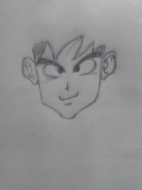 here's my pencil sketch drawing of goku :) : r/dbz