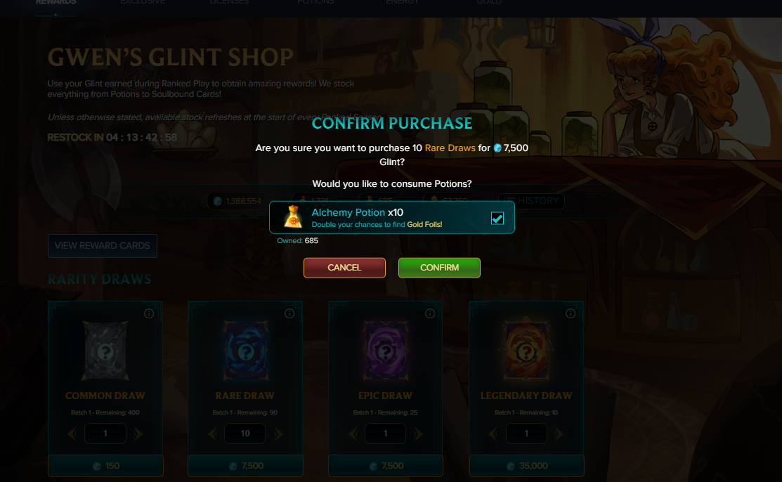PURCHASED AND OPENED 10X RARE DRAWS FROM GWEN'S REWARD SHOP | MY SPLINTERLANDS DAILY REPORT | 06/25/2025