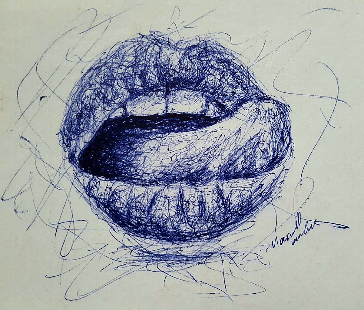 how to draw a lip tutorial with pen｜TikTok Search