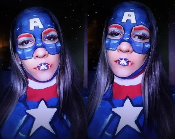  Esp/Eng] Maquillaje inspirado en el Capitana América//Makeup inspired by Captain America — Hive