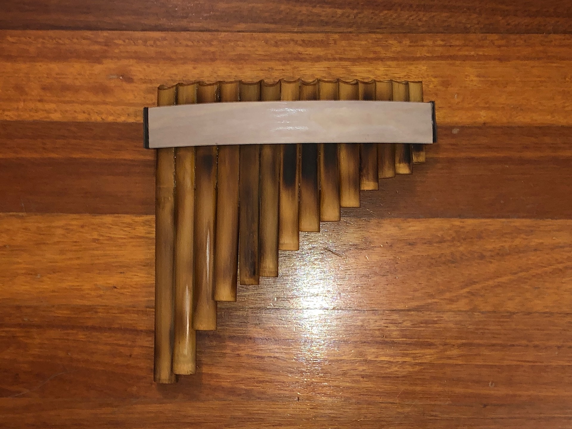Bamboo pan flute prototype