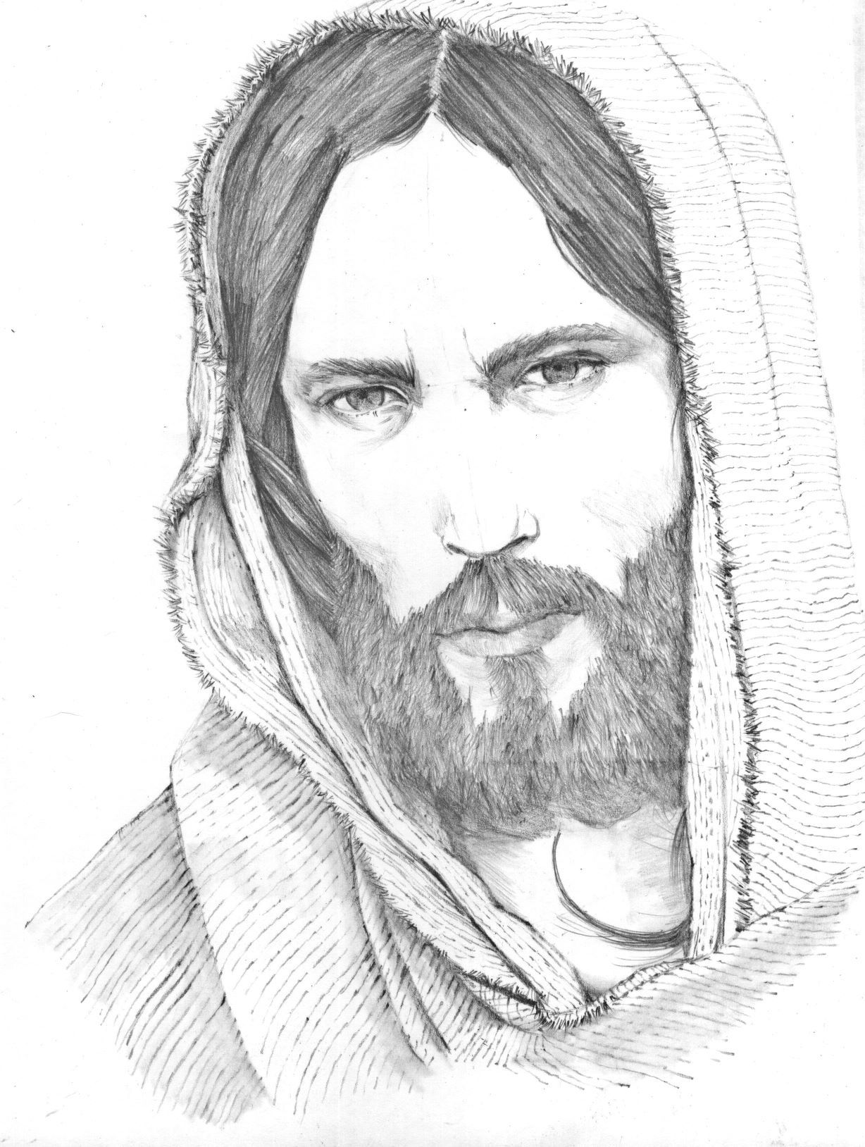 Jesus pencil drawing /Jesús dibujo a lápiz — Hive
