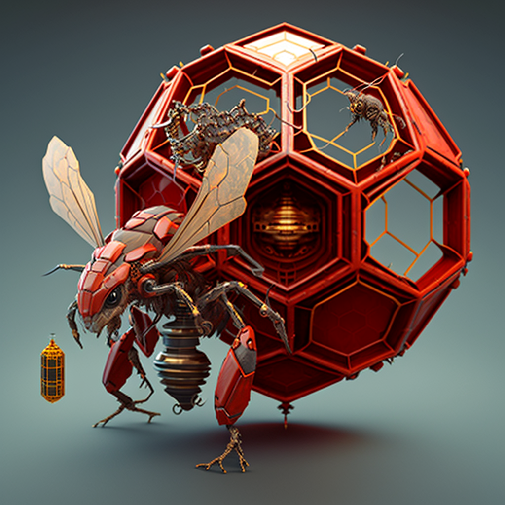 ackza_a_red_hexagon_held_up_by_a_wizard_riding_a_giant_mechani_b3565cc4-f72a-43b2-95d6-5ba7ad8970d4.png