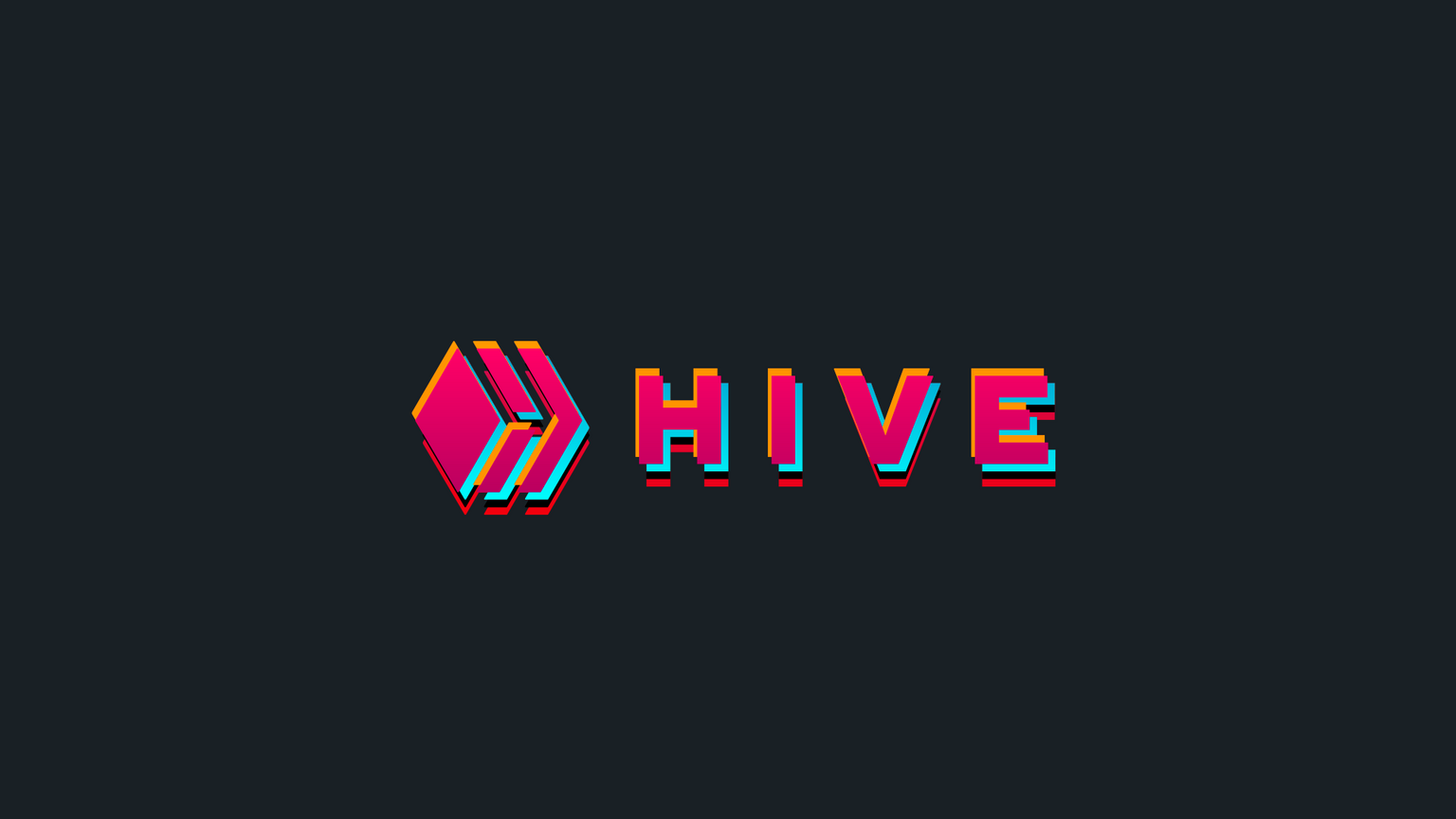 An 80s style Hive logo, where you can get free crypto from the Hive rewards pool.