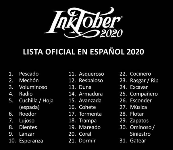 inktober2020 lista oficial español.png