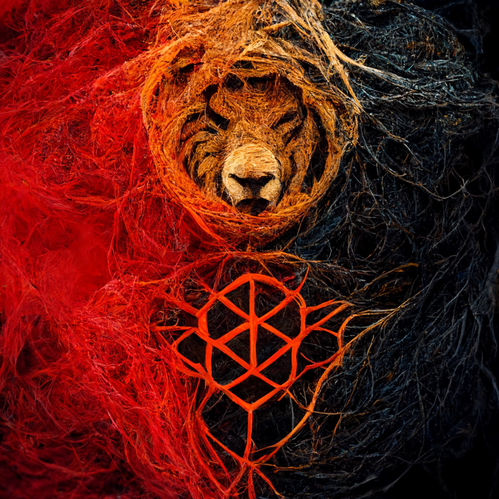 bagofincome_blockchain_hive_and_lion_entagled_with_earth_by_threads.png
