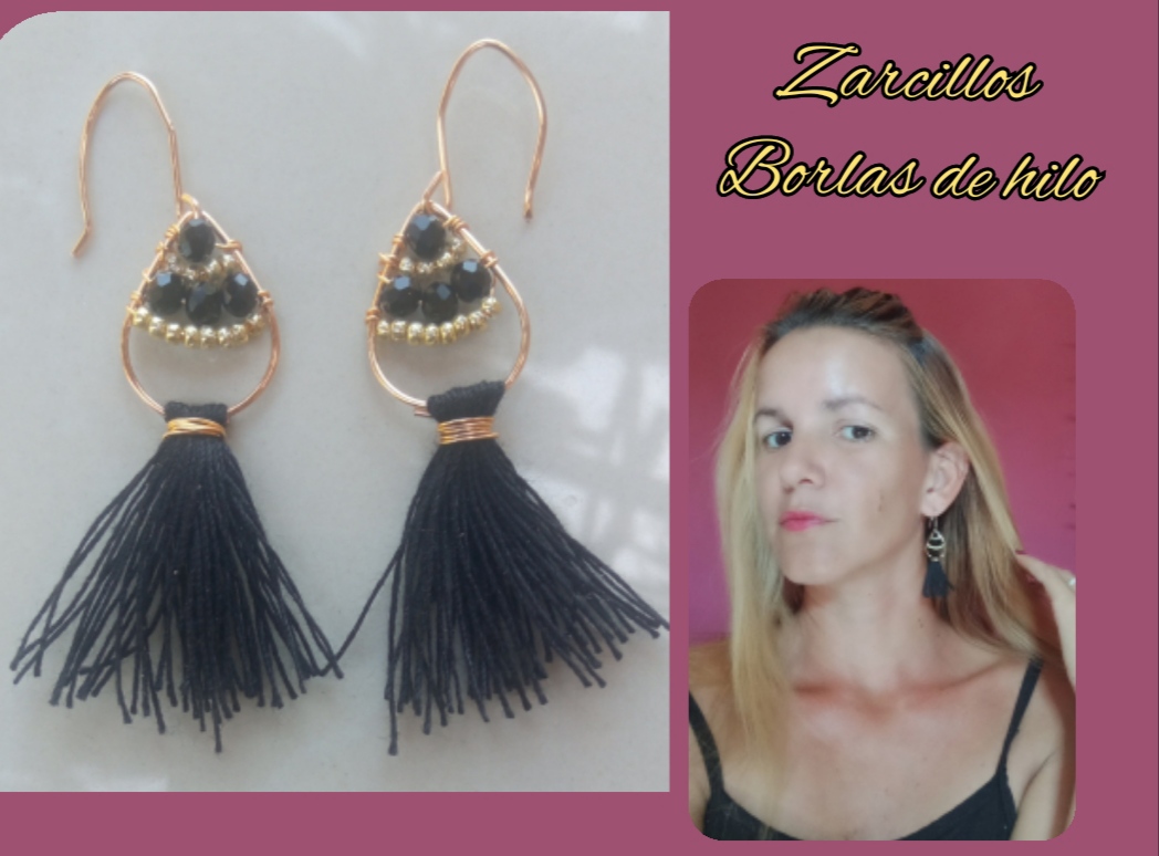 Tassel largo de mostacillas doradas!