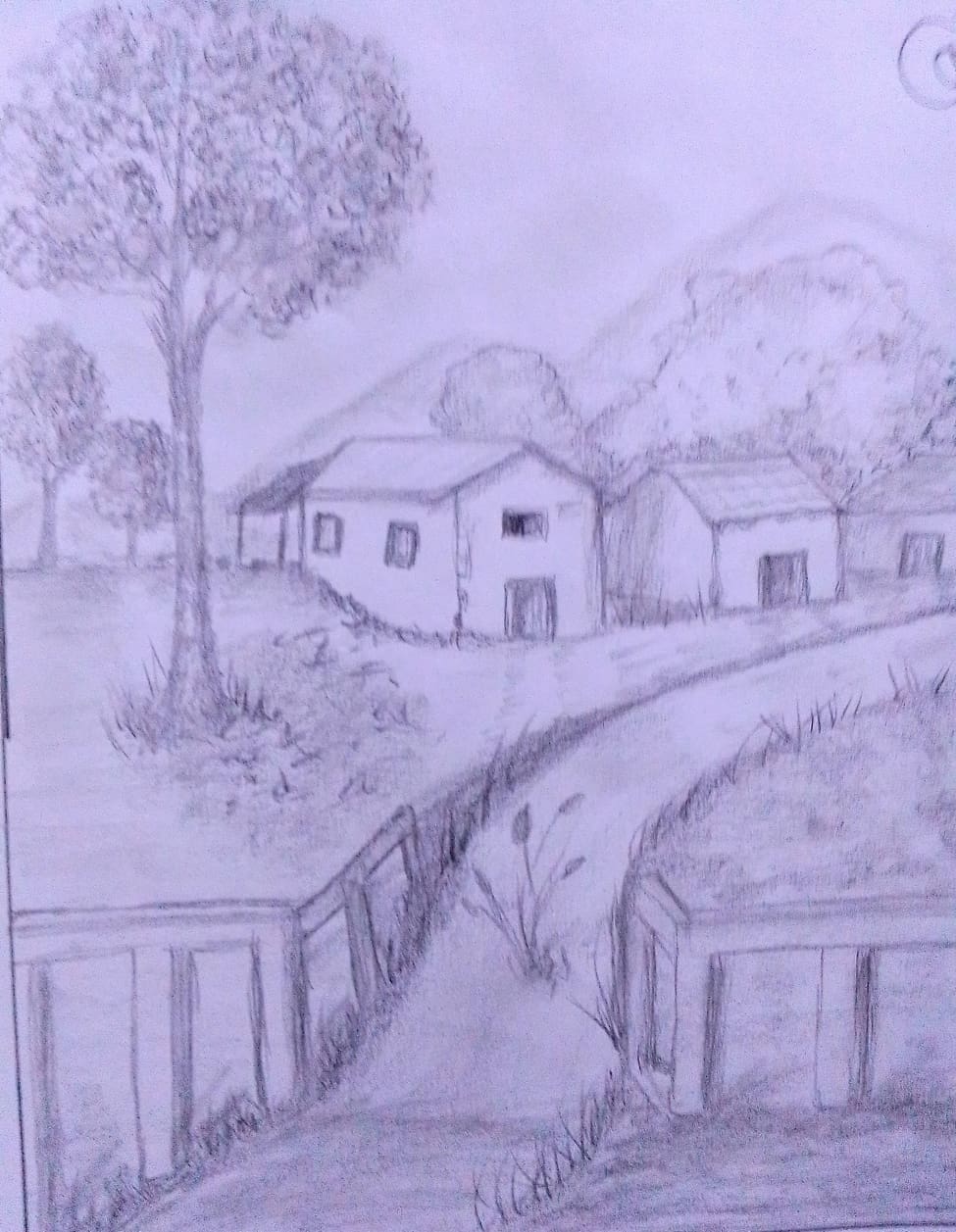 How to draw a beautiful landscape drawing with pencil / very easy scenery  drawing - YouTube
