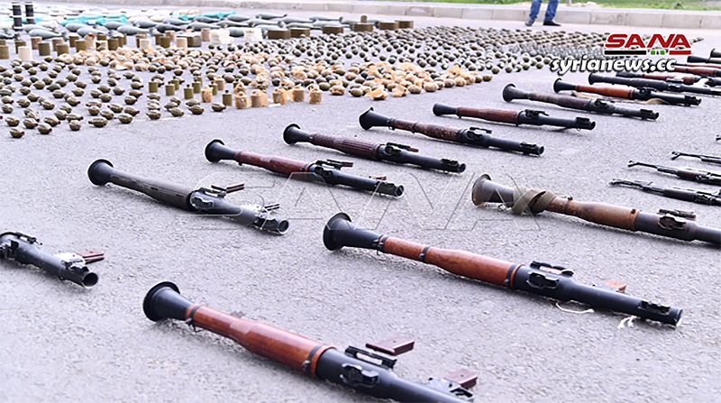 Large quantity of weapons and munition discovered in Southern Syria.jpg