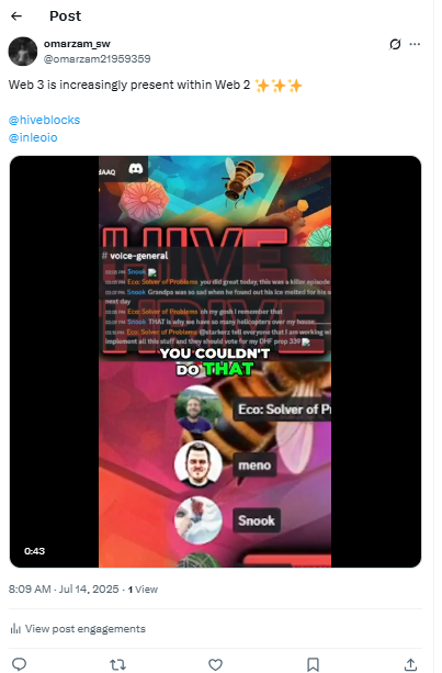 (2) omarzam_sw on X_ Web 3 is increasingly present within Web 2 ✨✨✨ hiveblocks inleoio https___t.co_BgzcOnDiDv _ X - Google Chrome 14_07_2025 8_10_15 a. m..png