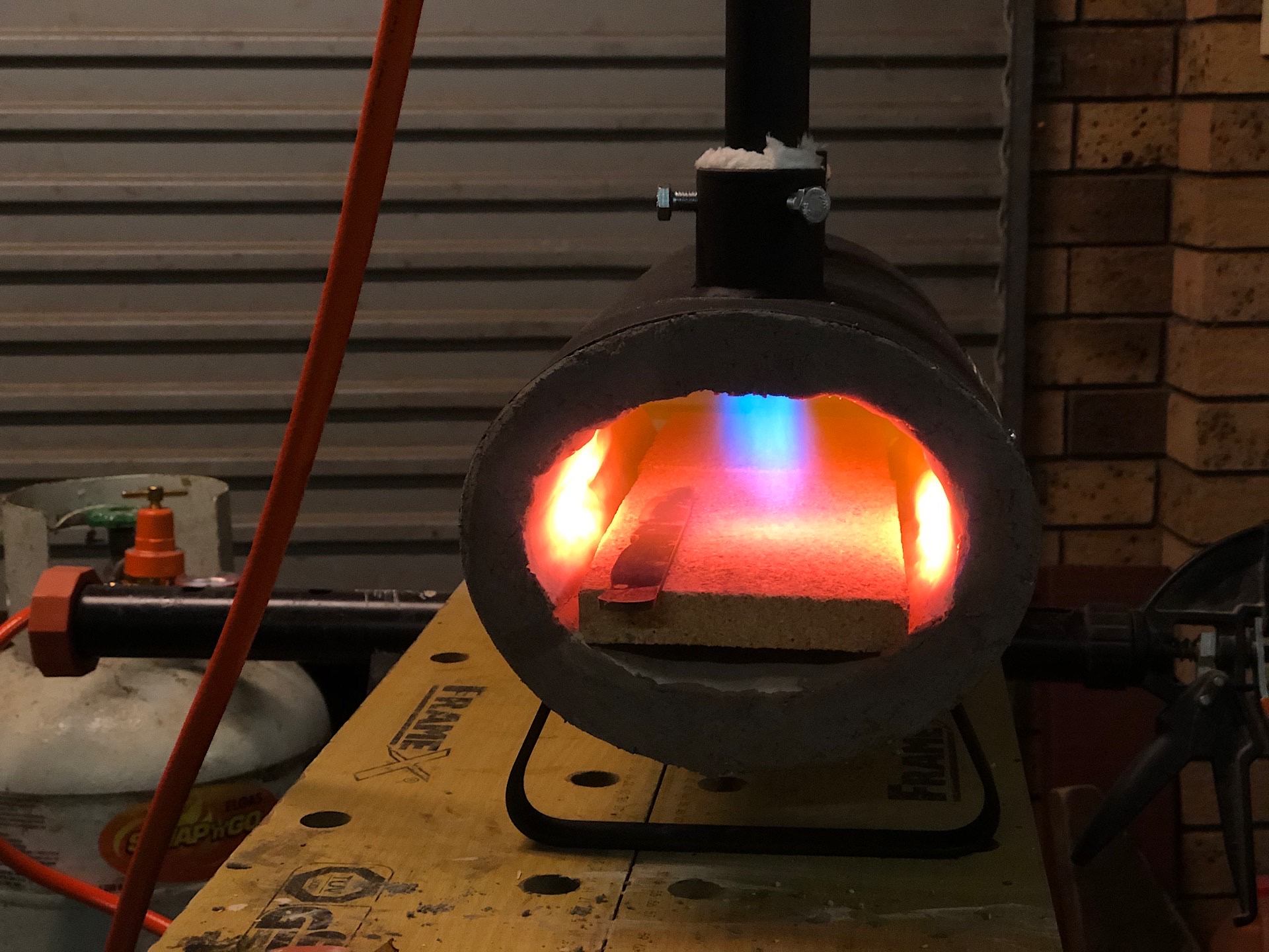 Heat treating a knife