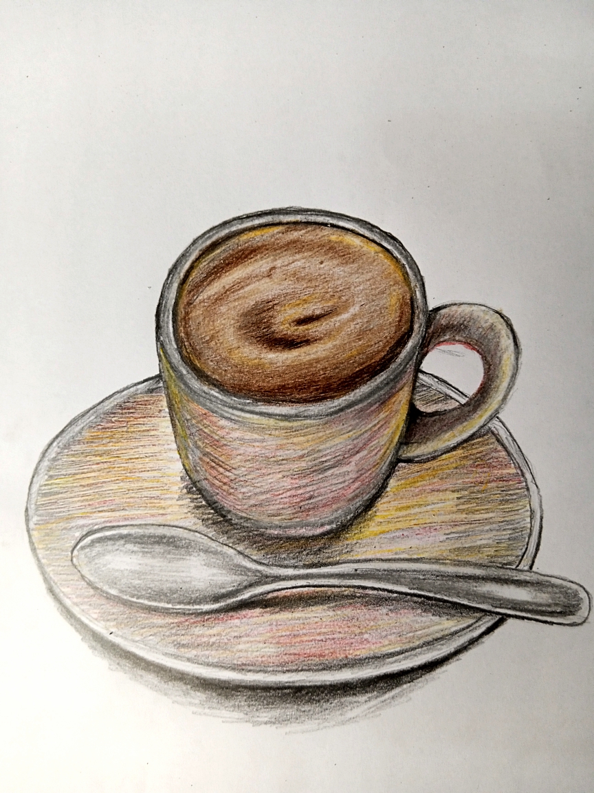 Two Cups and a Saucer Drawing by John Castell - Fine Art America