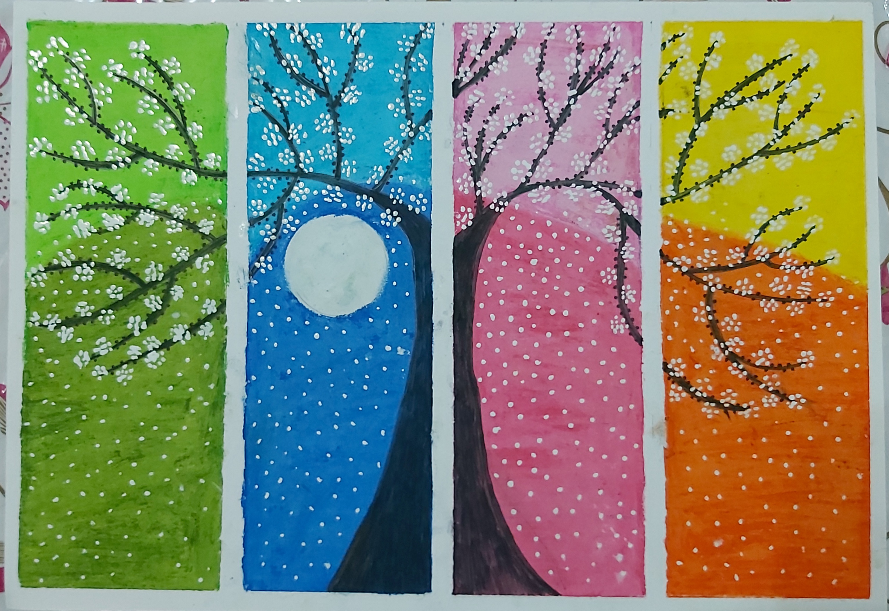 The four seasons By Optimistic Kids Art | TheHungryJPEG