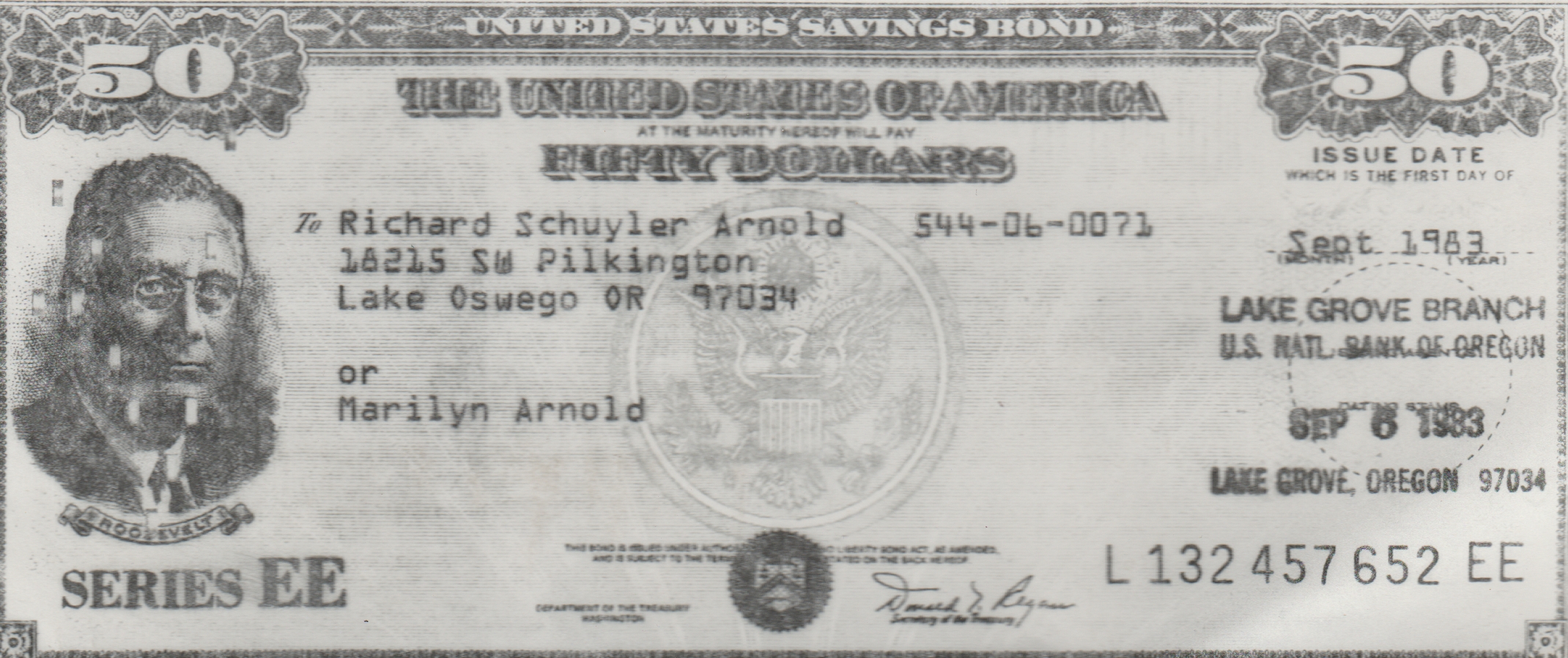 1983-09-06 - $50 USD Savings Bond - Rick, Lake Grove, OR 97034, Series EE, or Marilyn, checked in 1992.jpg