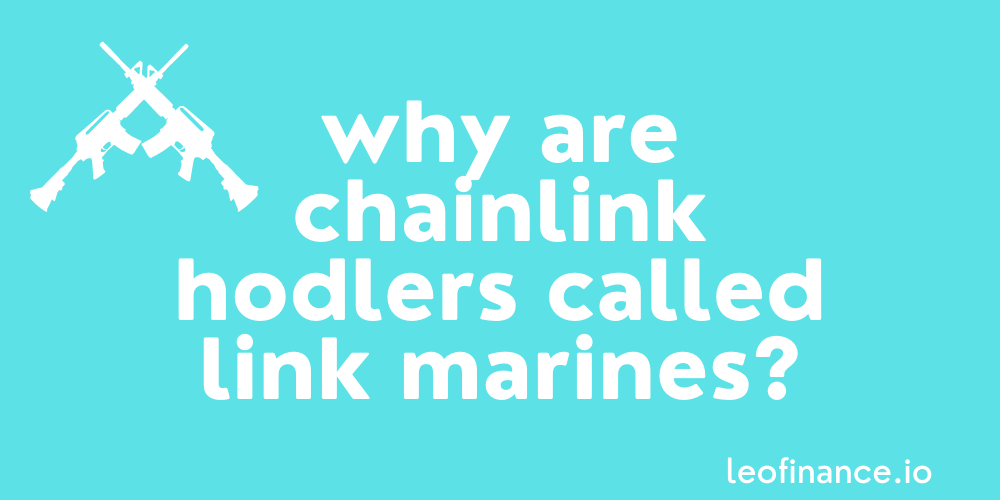 Why are Chainlink HODLers called Link Marines?