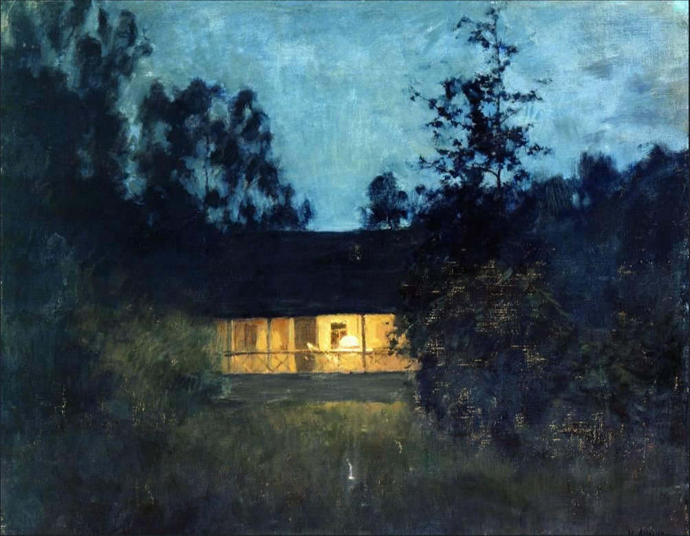 Isaac Levitan - At summer house in twilight.png