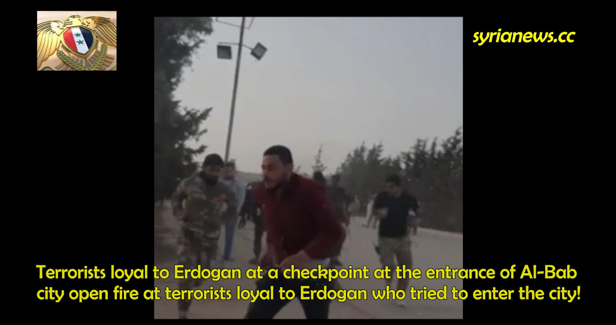 Erdogan terrorists preventing other Erdogan terrorists from entering Al-Bab.jpg
