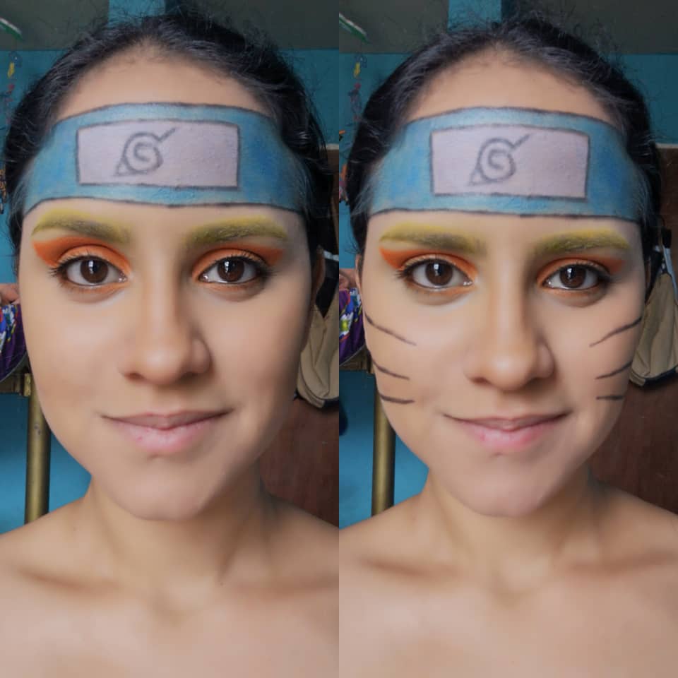 Naruto Kurama pintura facial facepaint 