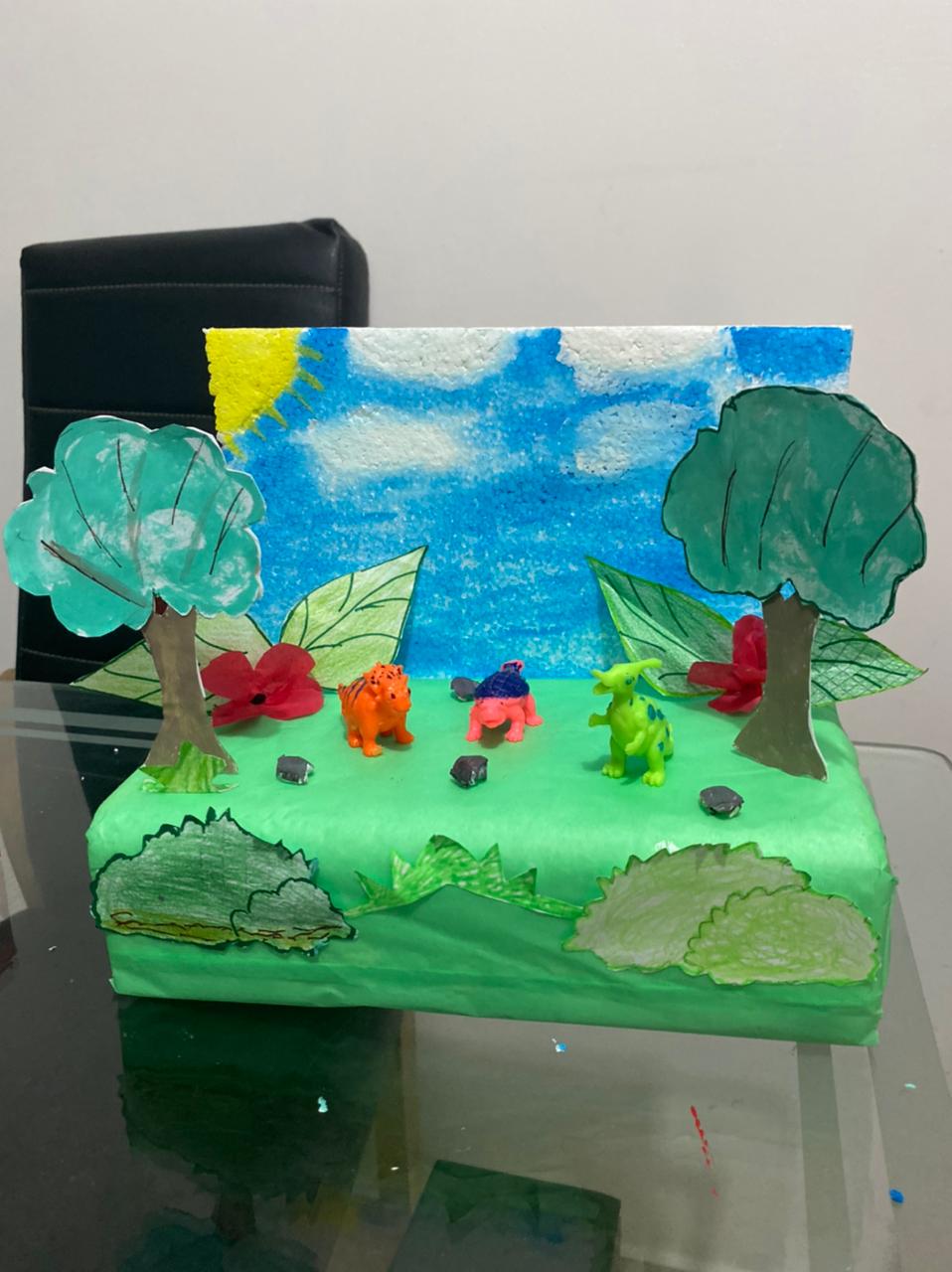 Maqueta Escolar Ecosistema Terrestre Con Material De Provecho Por ...