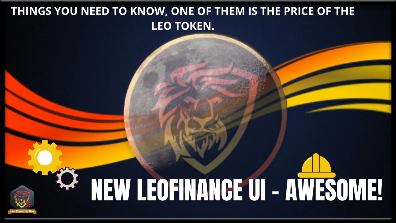 New LeoFinance UI - You Need Know This About LEO Token Price!