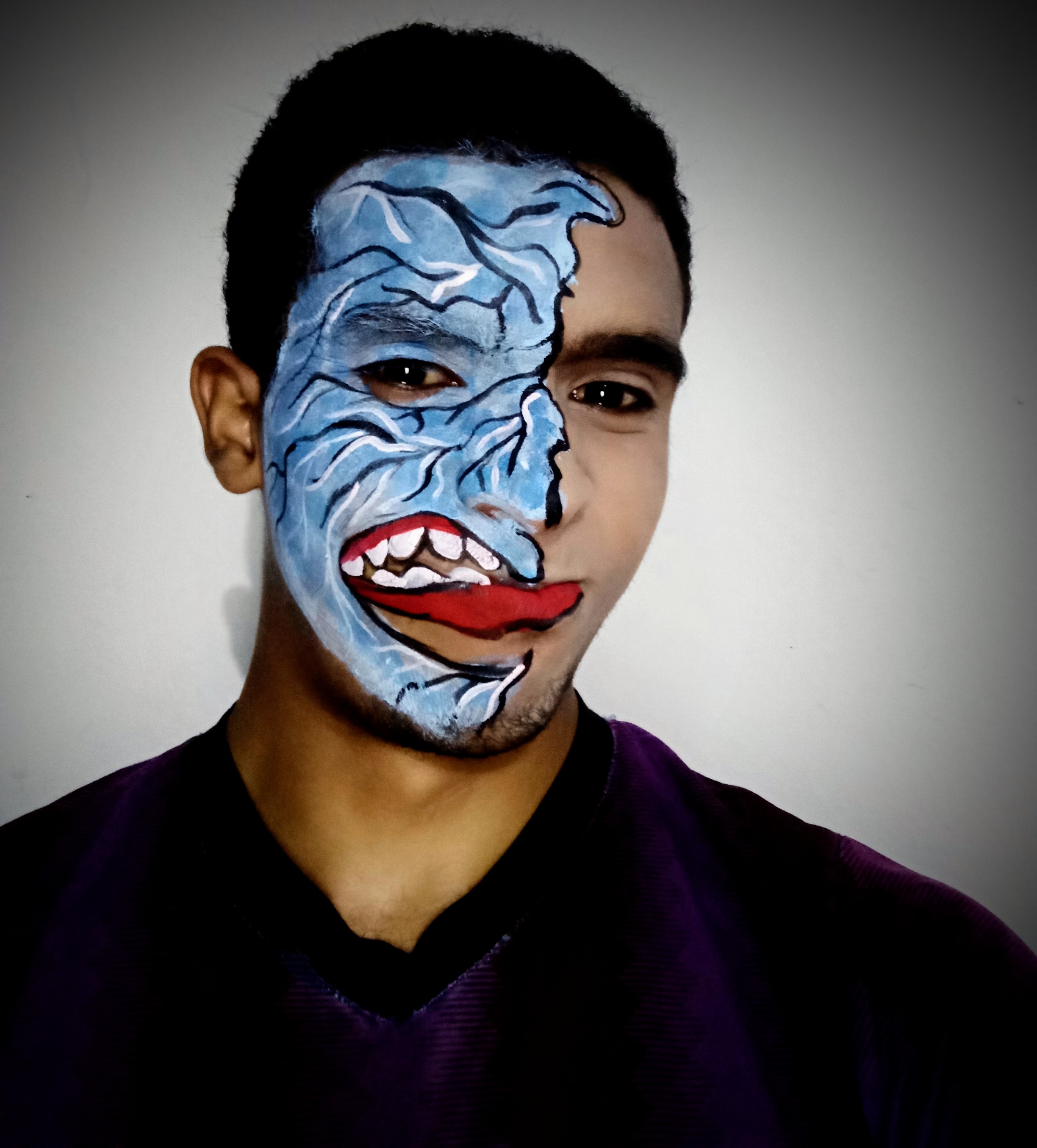Artistic Batman Half Face Makeup - Maquillaje artístico de media cara de  Batman by @alexiscova — Hive