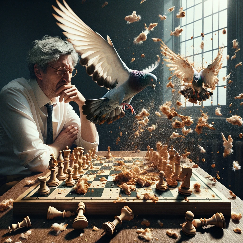Man Playing chess with a pigeon_6.webp