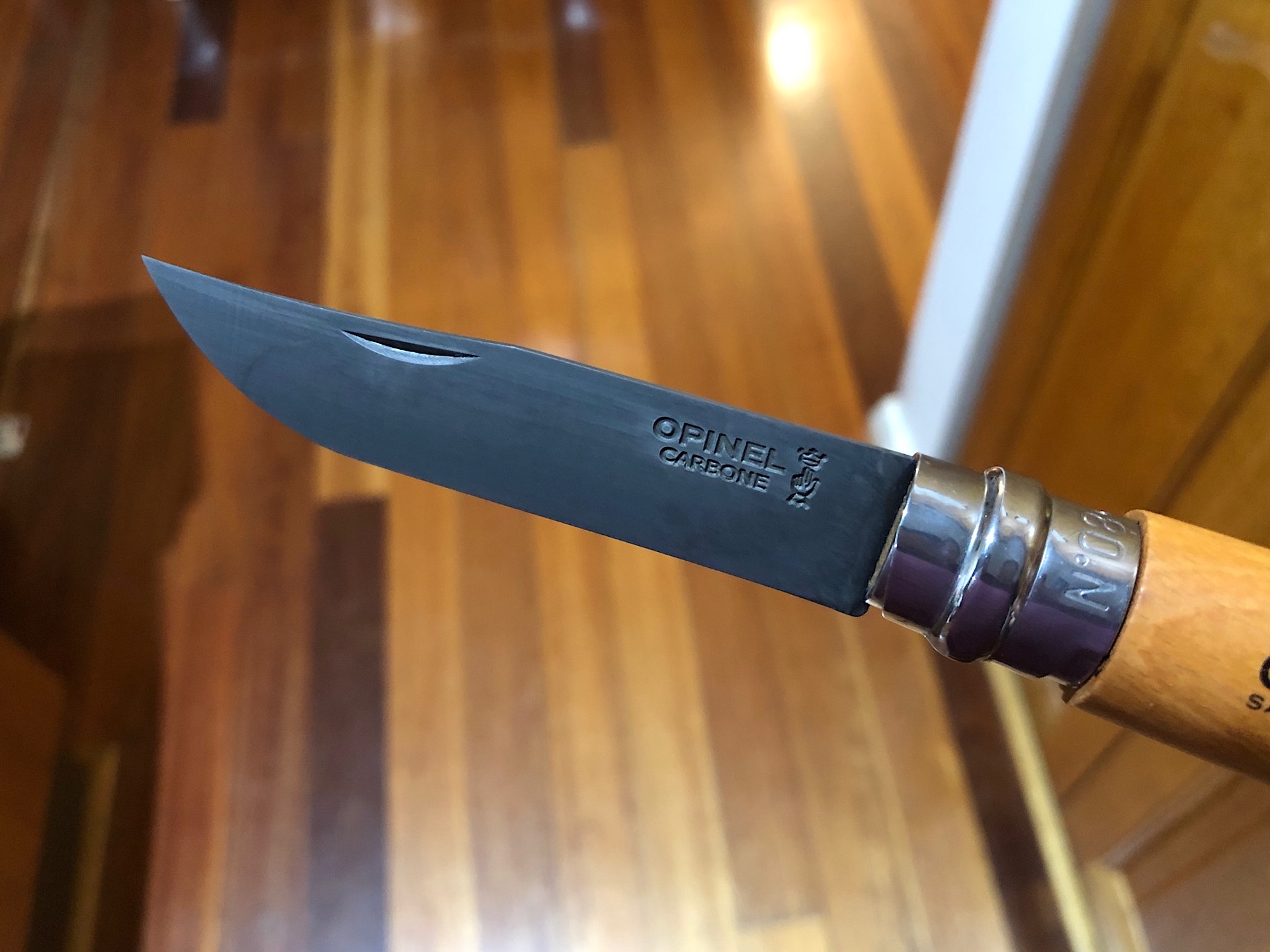 Forced patina on an Opinel #8