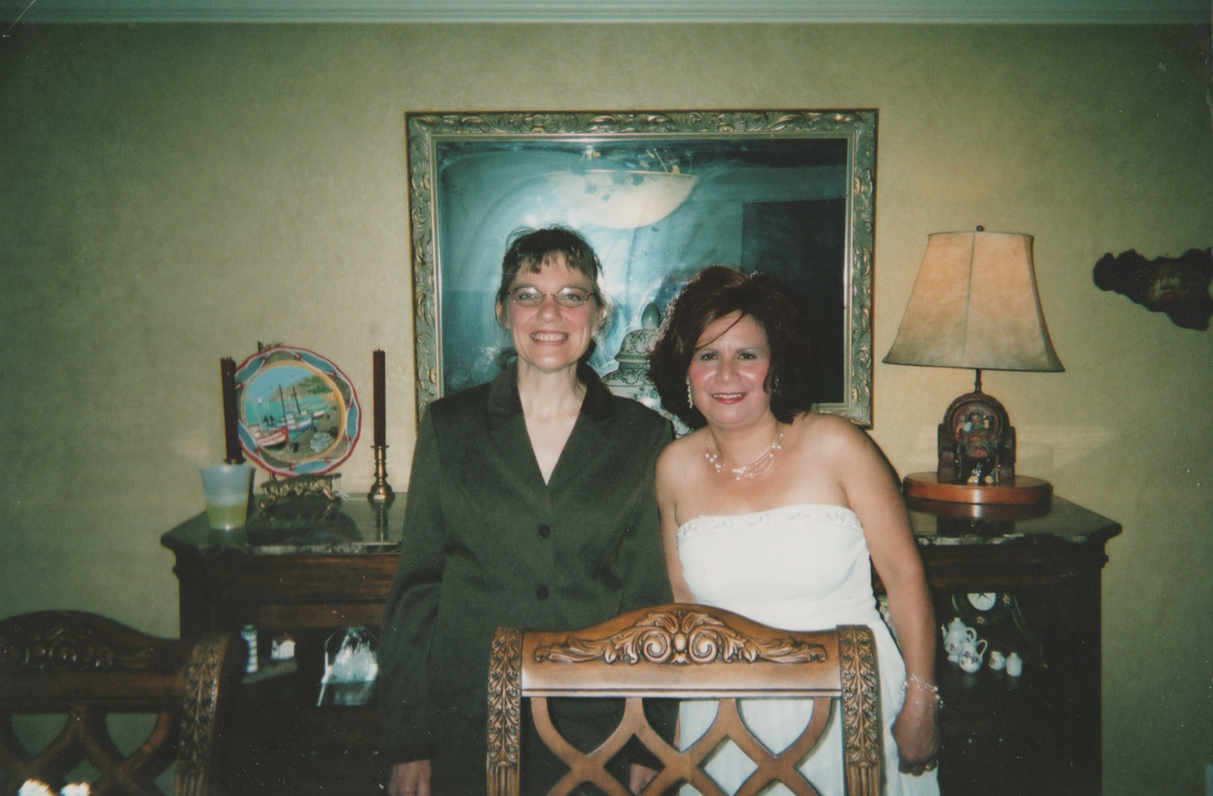 2007-07-06 - Friday - Marilyn Morehead Arnold Mitchell with Maria Arnold, wife of her son, Rick, the wedding of Rick & Maria that day, 1pic.png