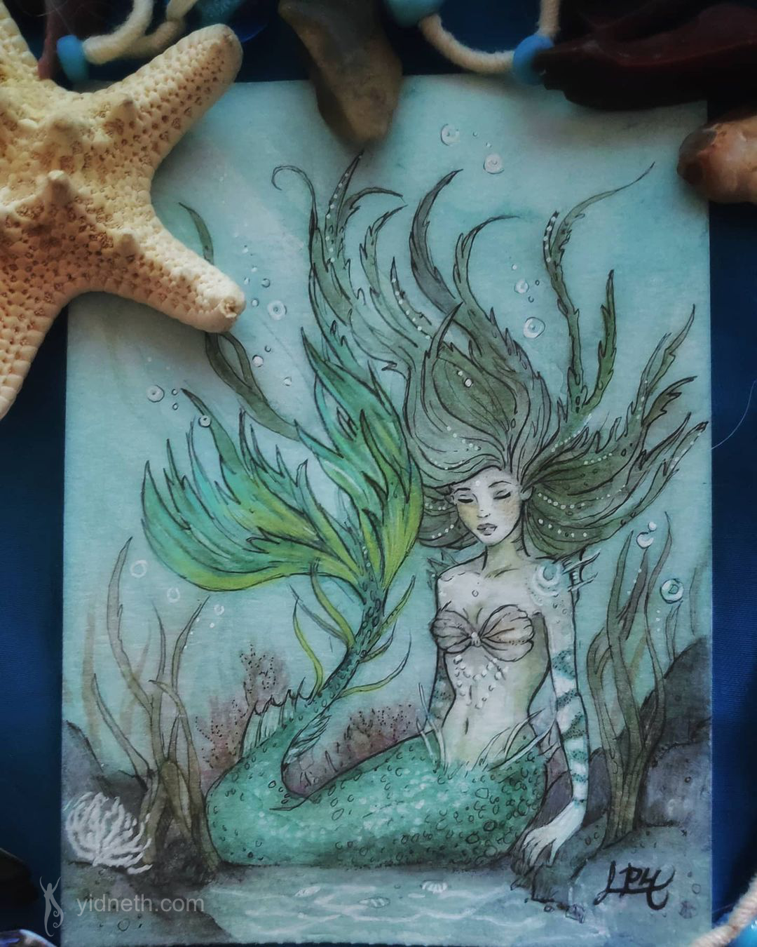 Meramid Mermaid Drawing · Creative Fabrica