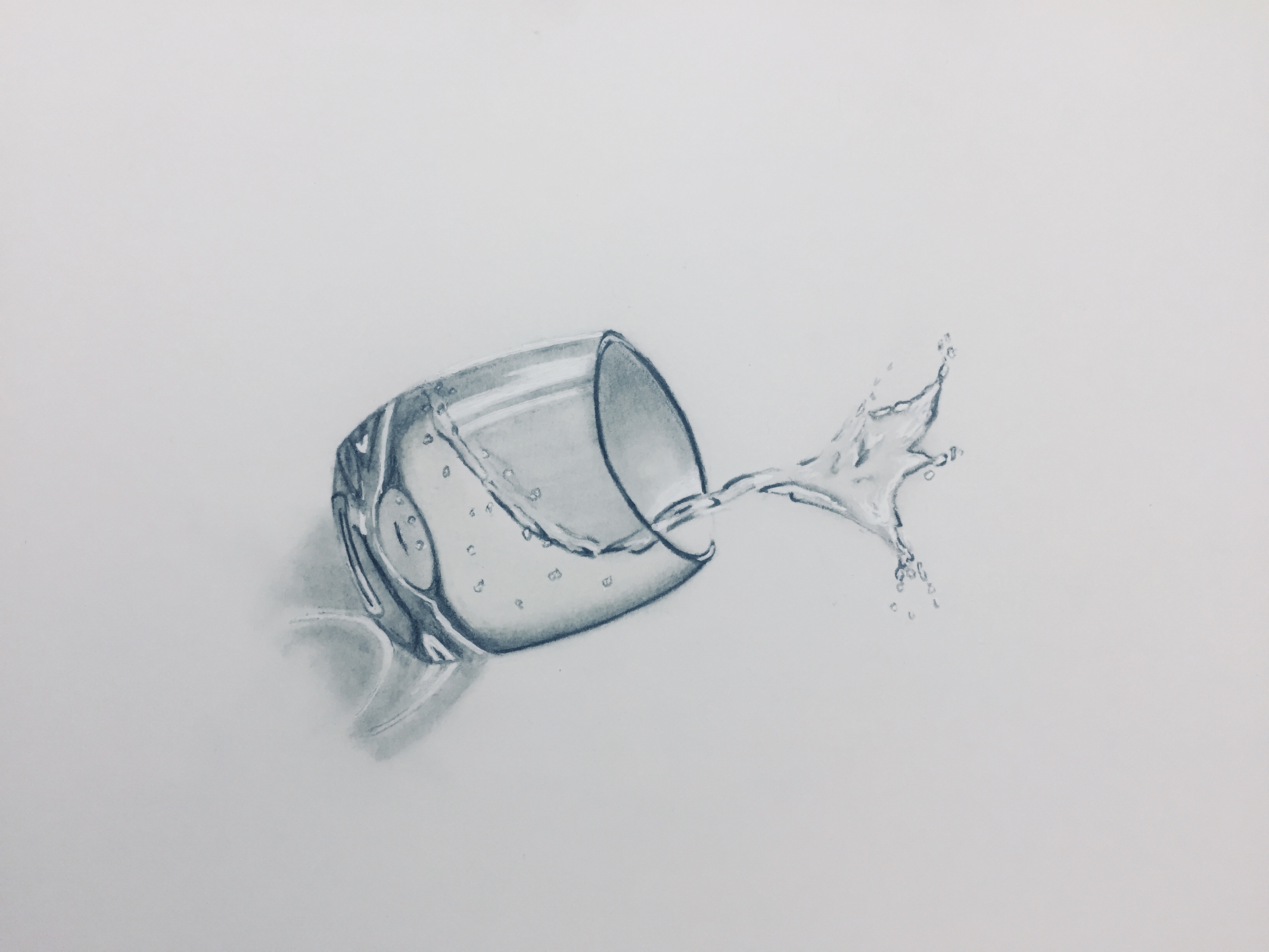 Pencil Drawing- wine and water glass (original) — Steemit