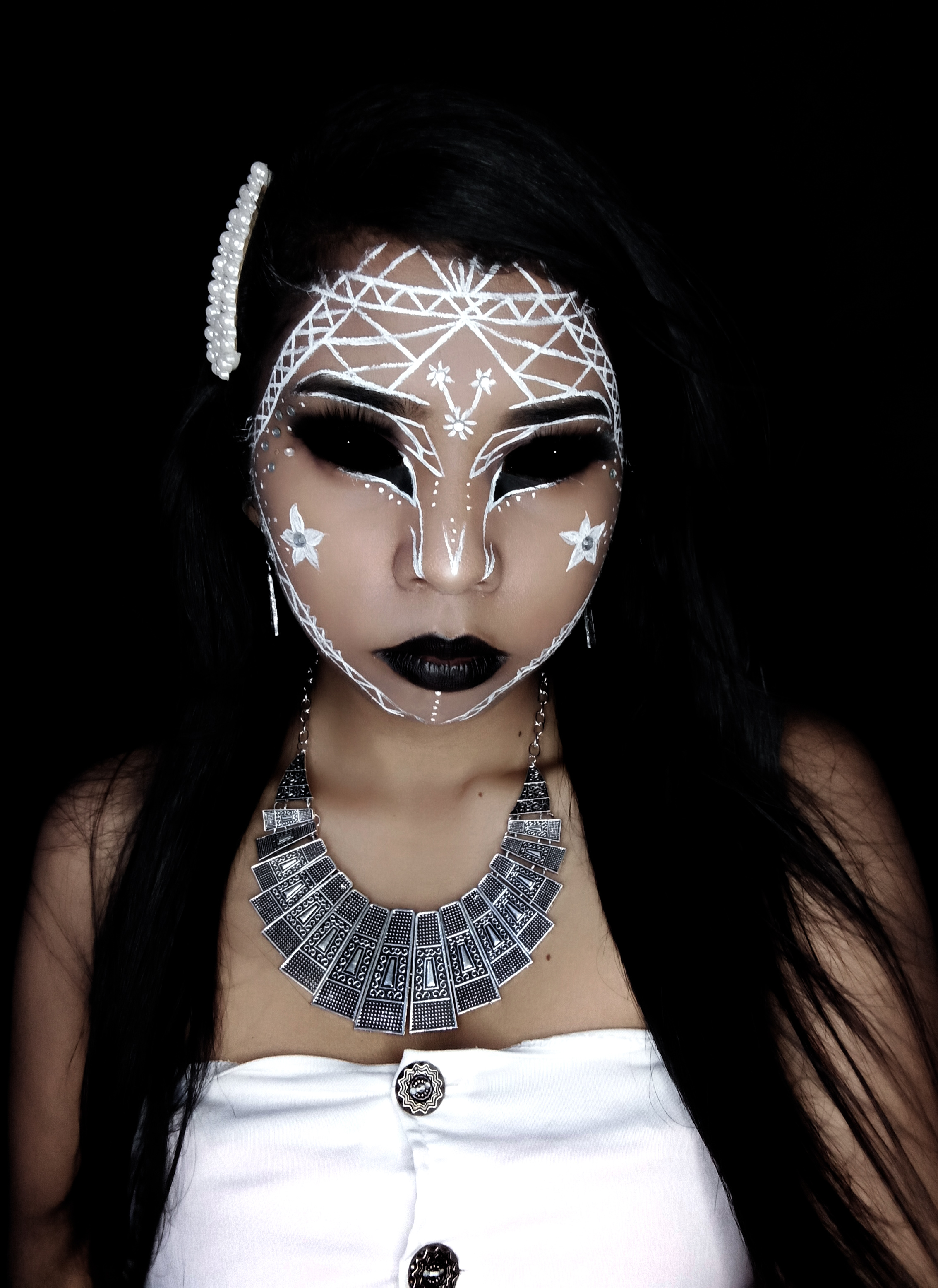 Artistic makeup inspired by spooky lace — Hive