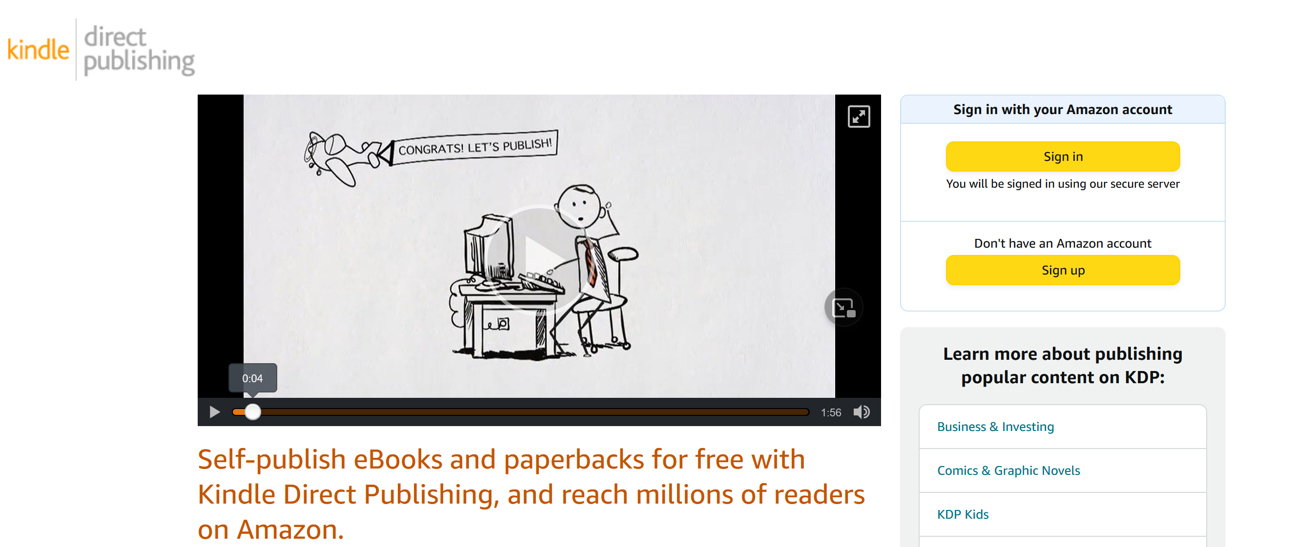 How to create your amazon kindle account self publish your e book hive