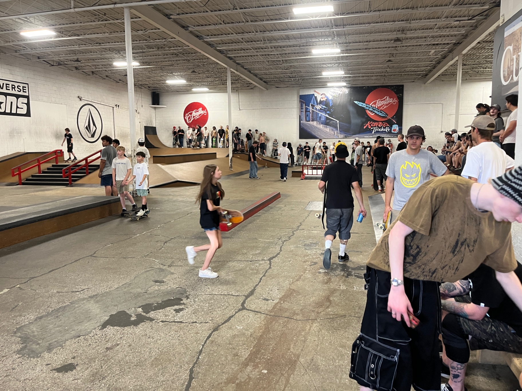 the park was packed and sweaty