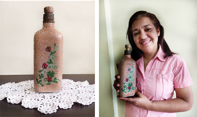 2 IDEAS para reciclar botes de cristal pequeños con DECOUPAGE♻️ Diy  manualidades 