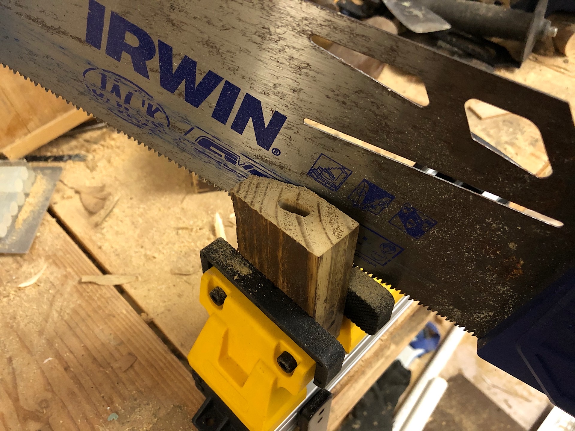 Sawing wood