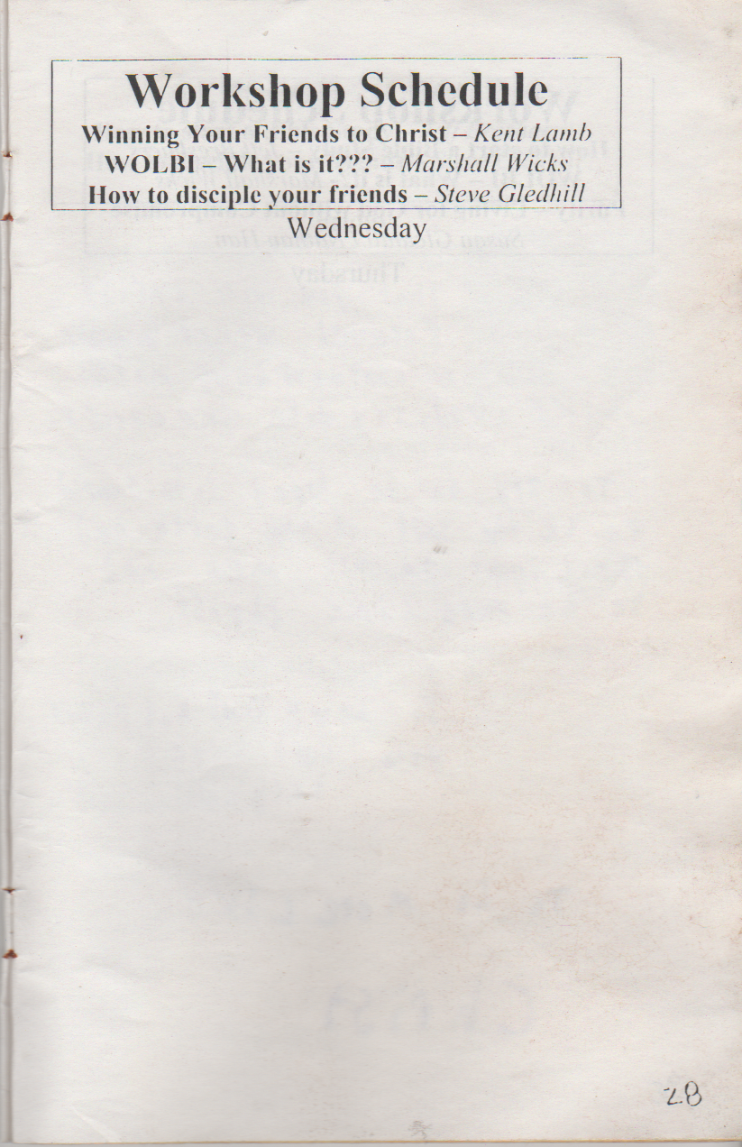 1999-07-25 - Sunday - West Coast Camp Quiet Time, Joey Arnold age 14, est date, most likely last week of July-29.png