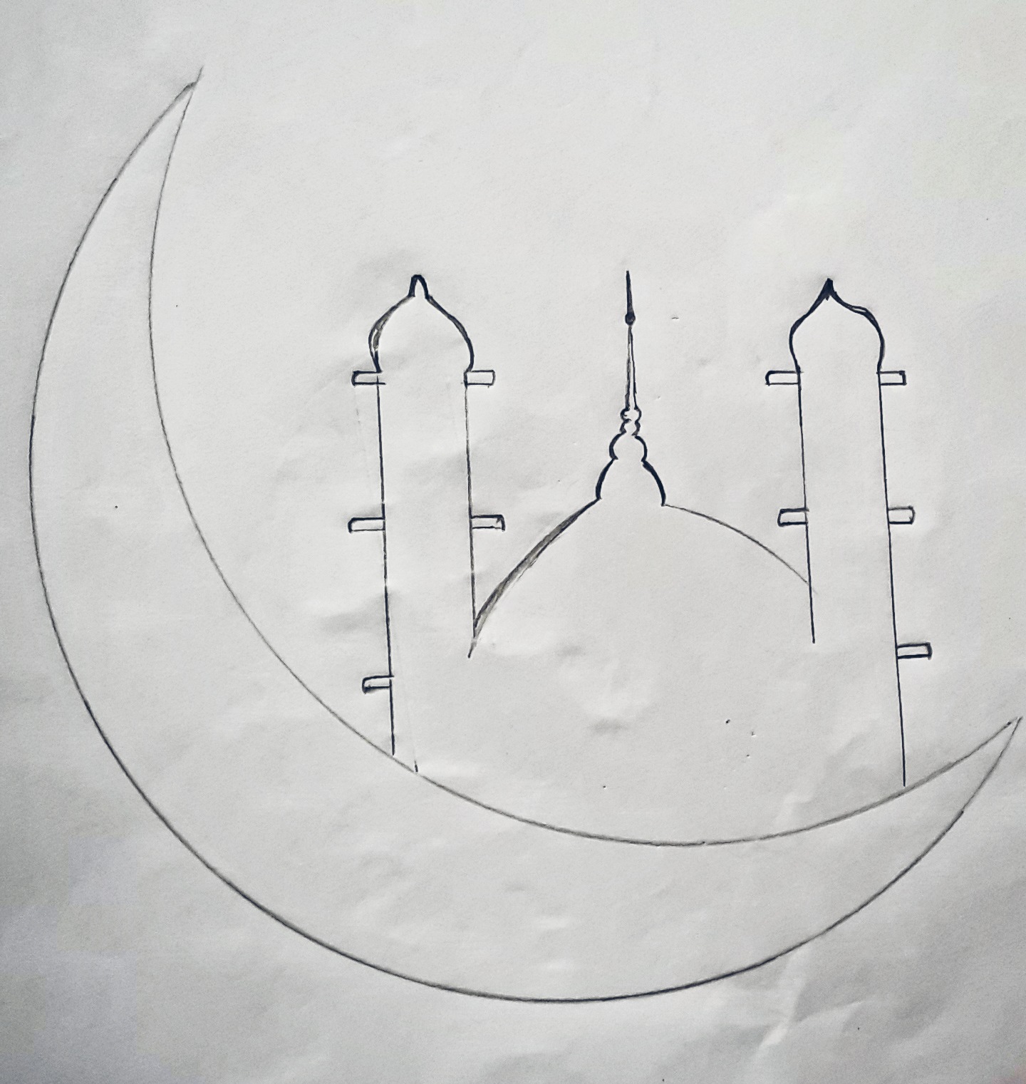 Eid Mubarak #pencil drawing | #Eidmubarak | By Monu's CreationsFacebook