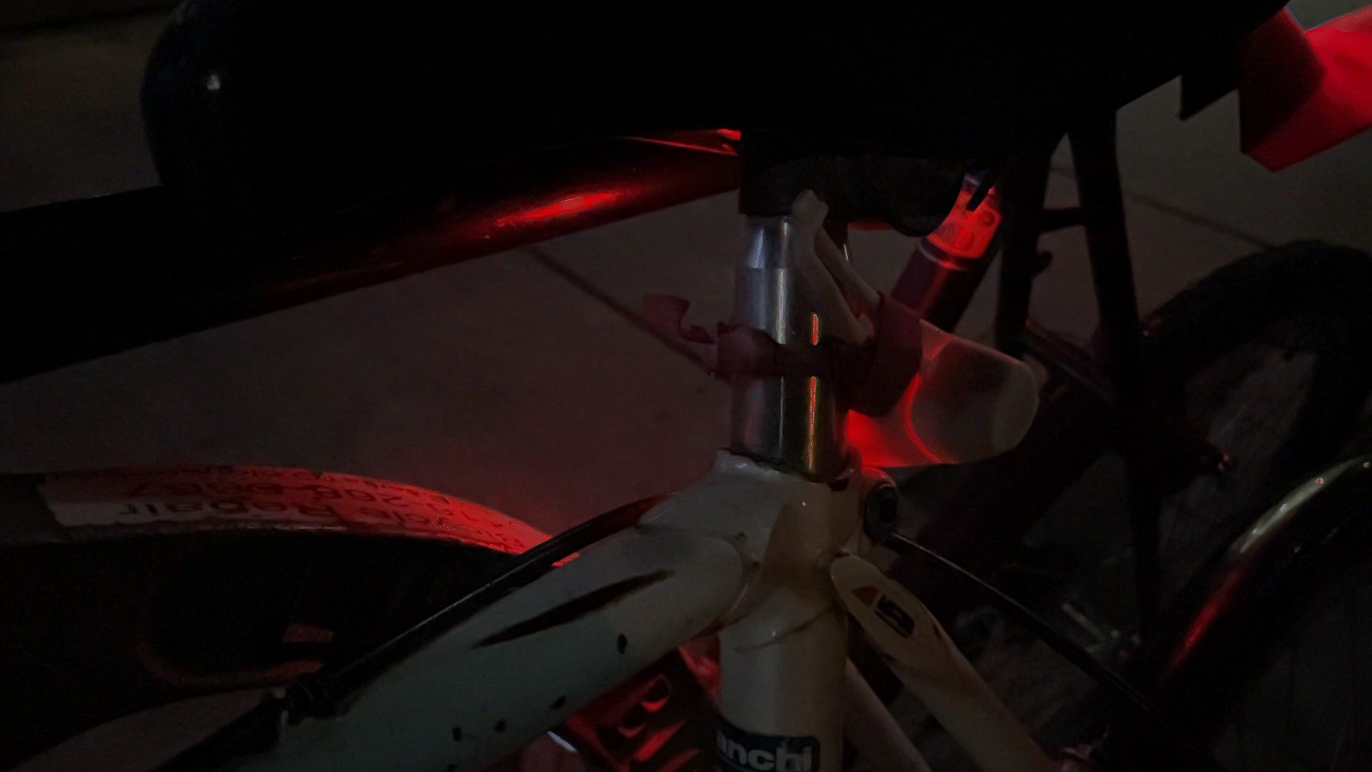 Someone left their light on - Bike lights 15 fps - Comp 6 - Walked by this bike that left the lights on.gif