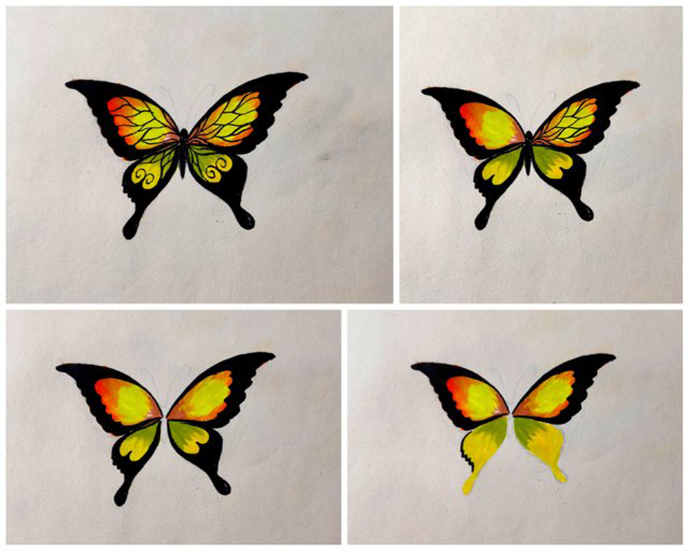 How to draw a butterfly step by step easy and fast - Craft-Mart