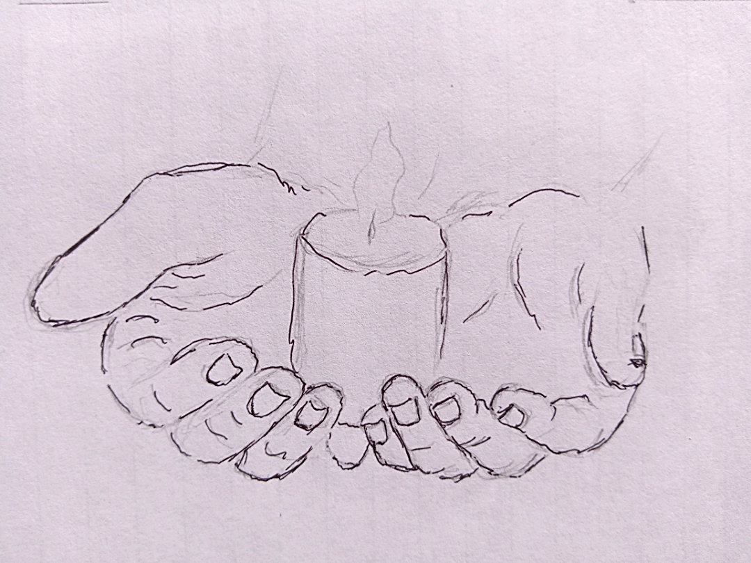 Pencil Drawing Print Shared Light Day 252 - Etsy Canada | Candle art, Candle  art drawing, Candle drawing