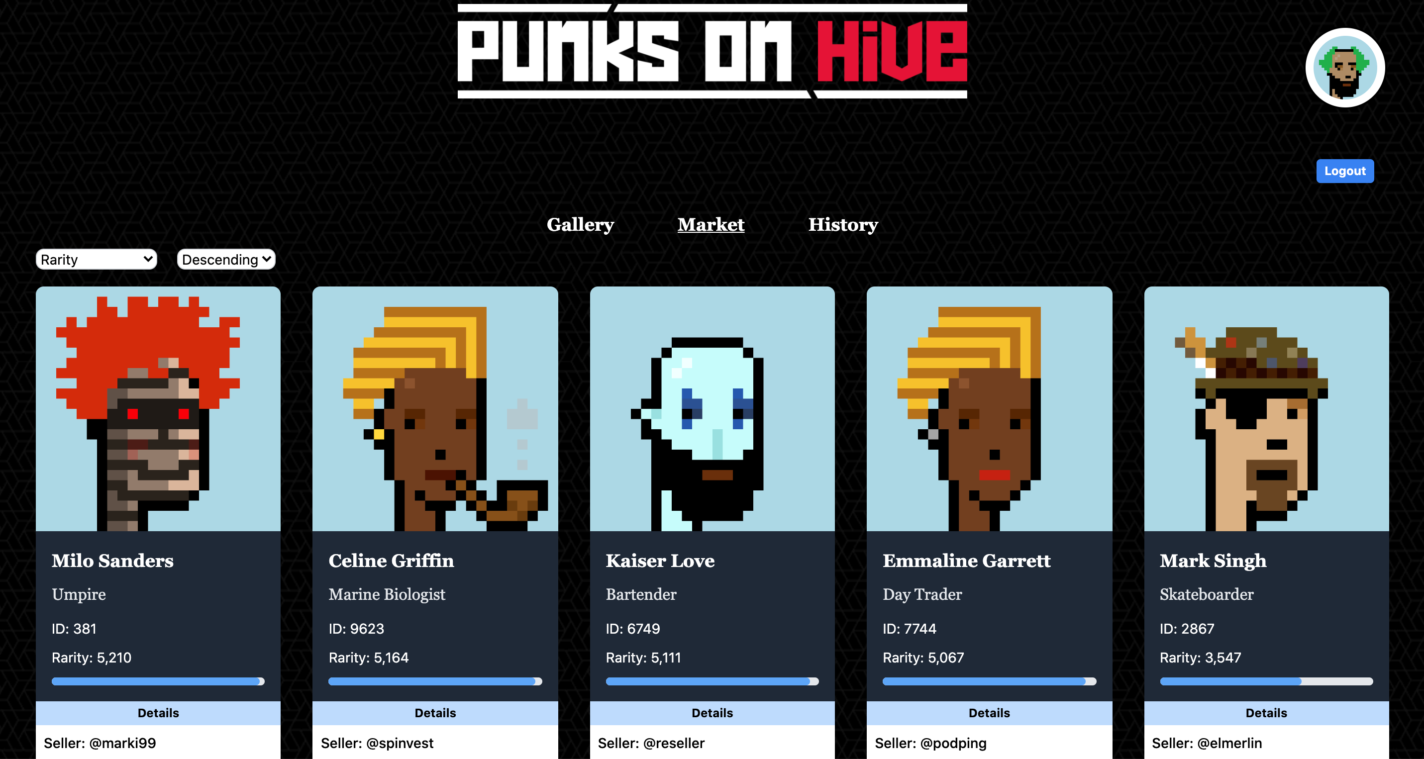 The Punks on Hive Market.